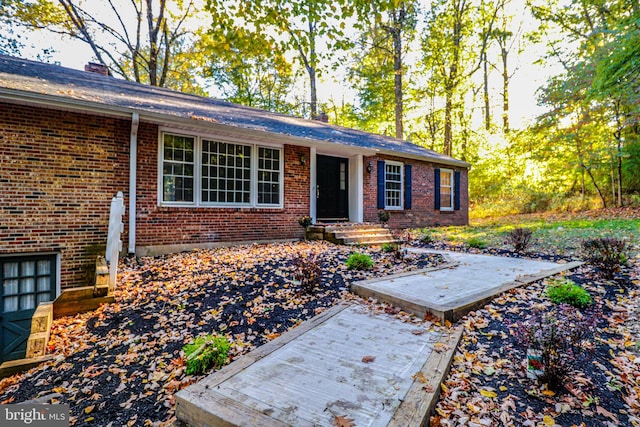 view of front of property with a patio