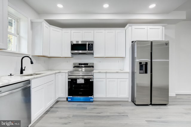 kitchen featuring white cabinets and stainless steel appliances