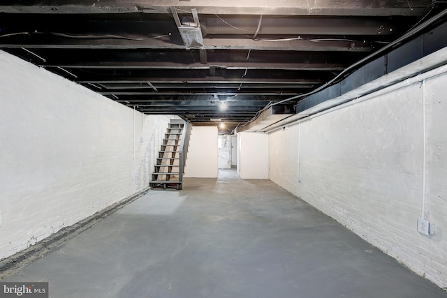 view of basement