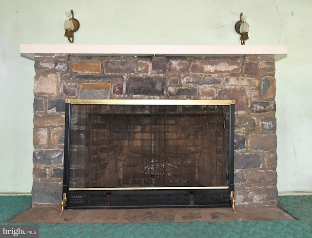 2761 York Rd, Jamison, PA 18929 - details with a fireplace