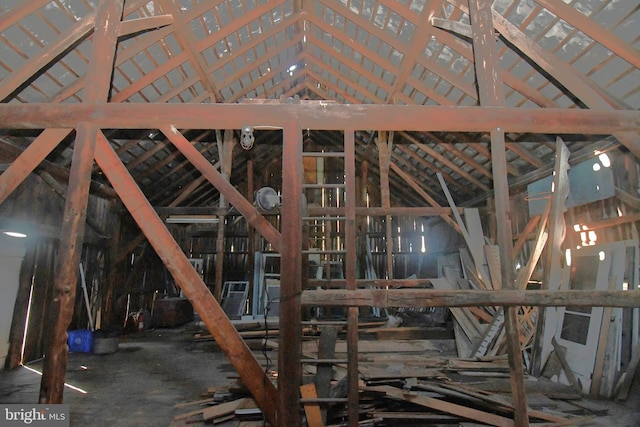 view of attic