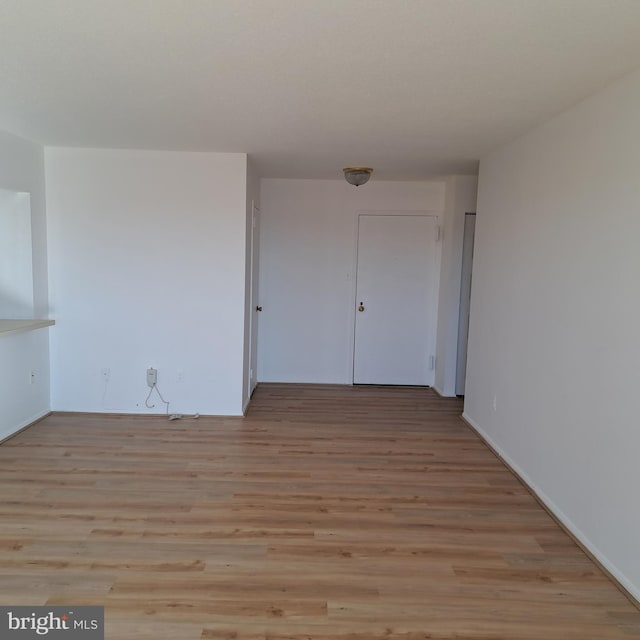 empty room featuring light hardwood / wood-style flooring