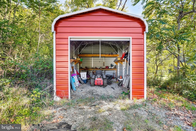 view of outdoor structure