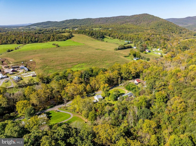 aerial view featuring a mountain view