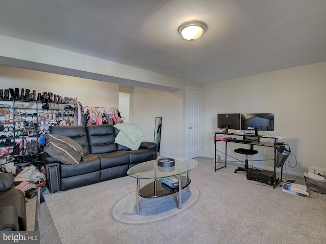 view of carpeted living room