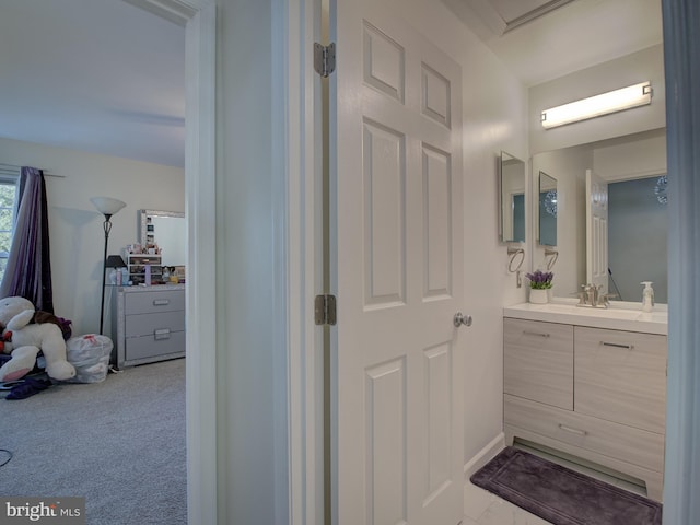 bathroom with vanity