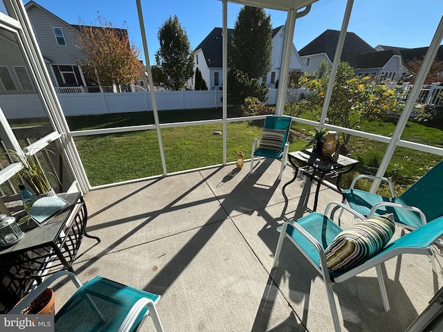 view of sunroom / solarium