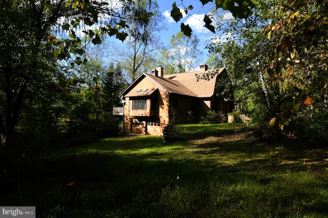 exterior space with a lawn