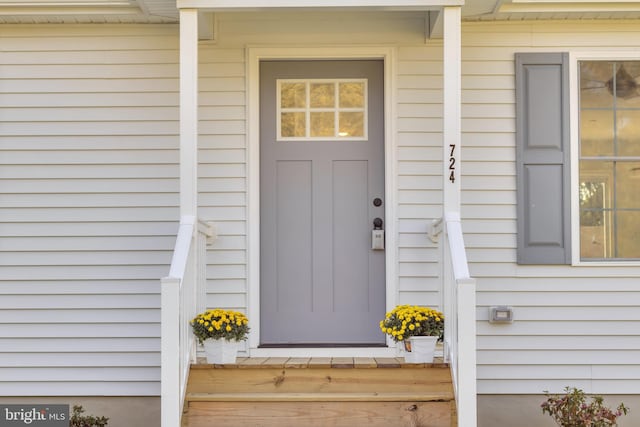 view of doorway to property