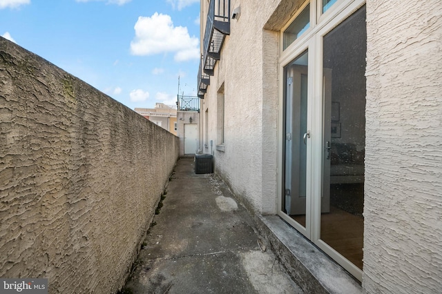 view of home's exterior featuring central AC unit