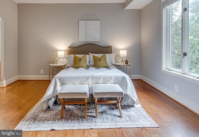 bedroom featuring hardwood / wood-style floors