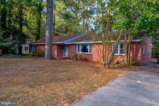 view of single story home