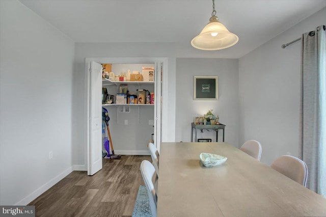 dining area featuring hardwood / wood-style floors