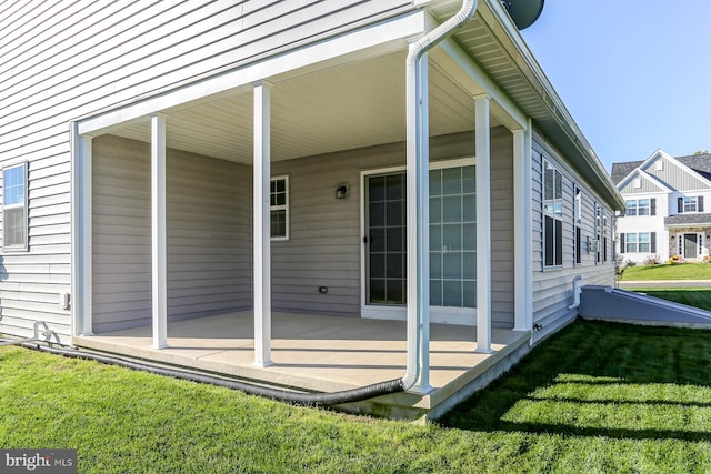 exterior space featuring a lawn