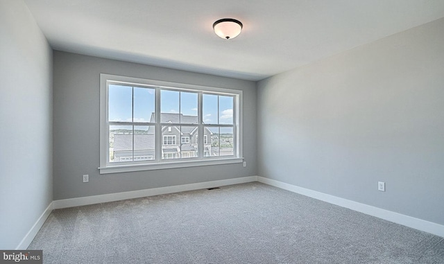 view of carpeted spare room