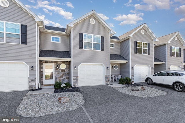 view of property featuring a garage