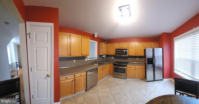 kitchen with sink and stainless steel appliances