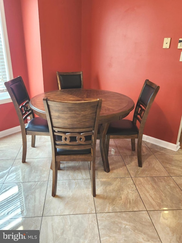 view of dining room