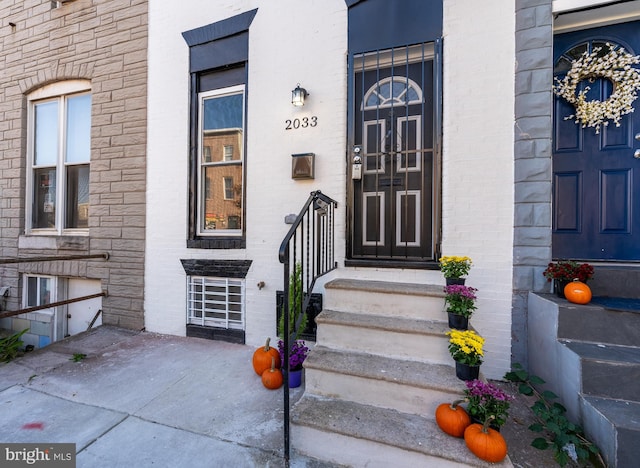 view of doorway to property