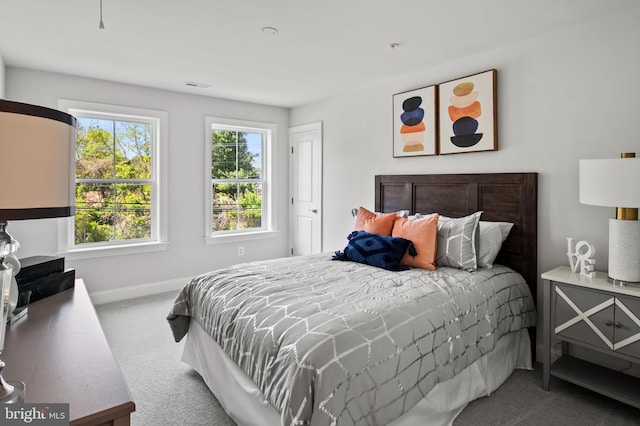 bedroom featuring carpet