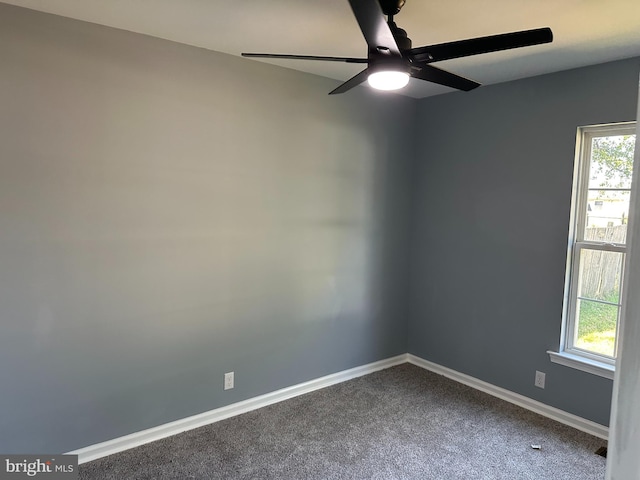 unfurnished room featuring carpet flooring and plenty of natural light