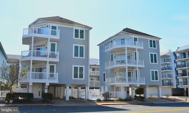 view of building exterior featuring a carport