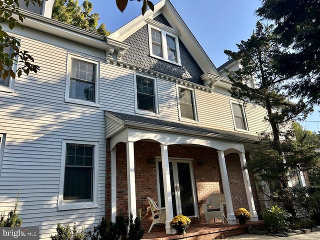 exterior space featuring a porch