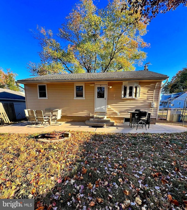 rear view of house featuring a patio