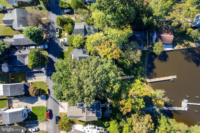 aerial view with a residential view