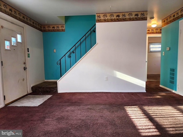 view of carpeted entryway