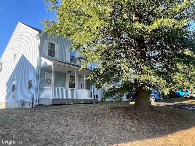 view of front of property with a porch