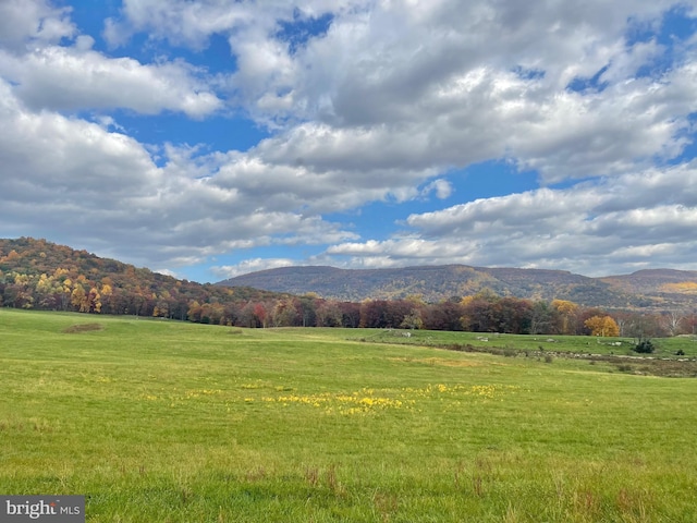 property view of mountains with a rural view