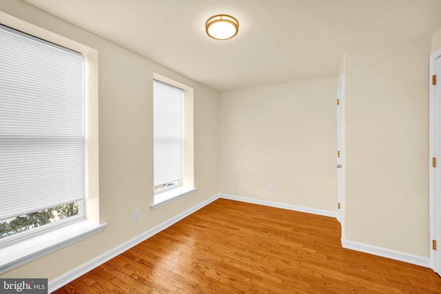 empty room featuring light hardwood / wood-style flooring