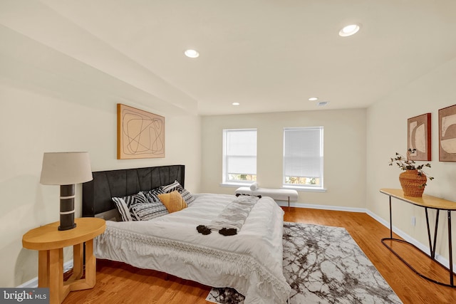 bedroom featuring wood-type flooring