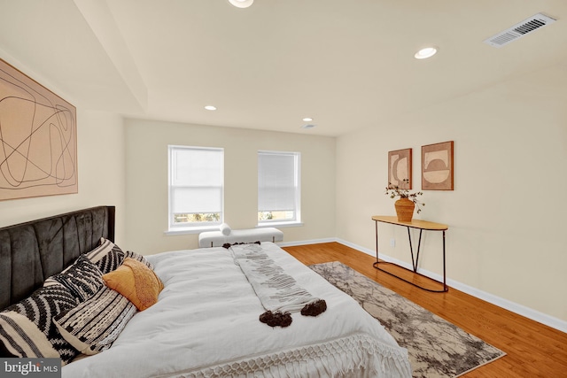 bedroom featuring hardwood / wood-style flooring