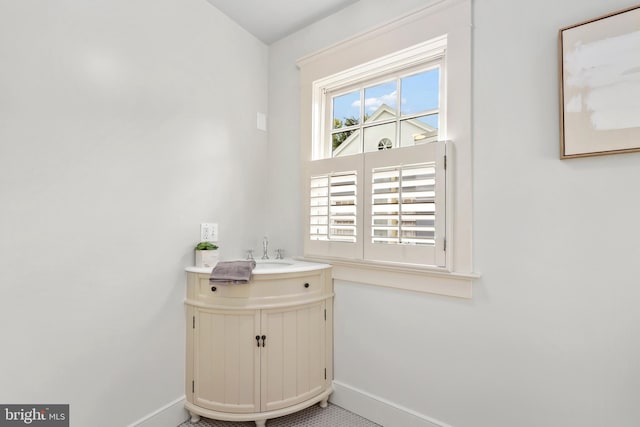 bathroom with vanity