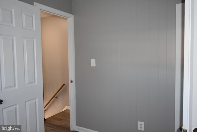 interior space featuring dark hardwood / wood-style floors