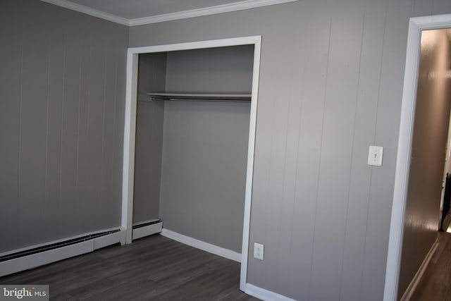 closet with baseboard heating