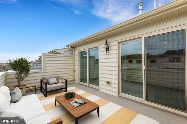 exterior space with an outdoor hangout area