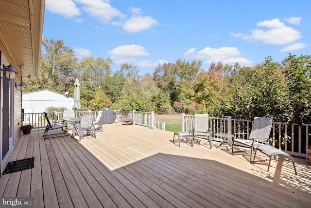 view of wooden terrace