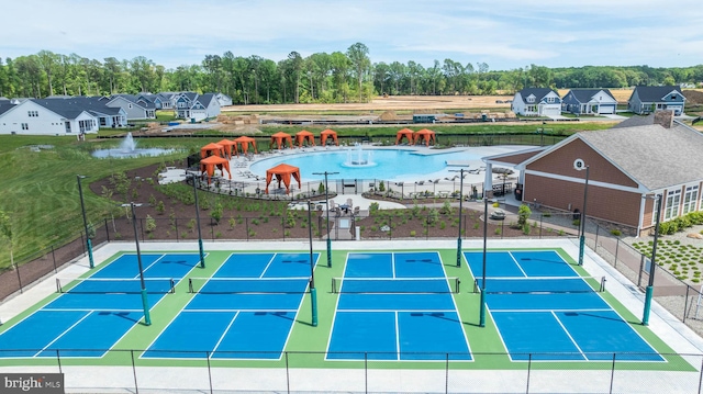 view of tennis court