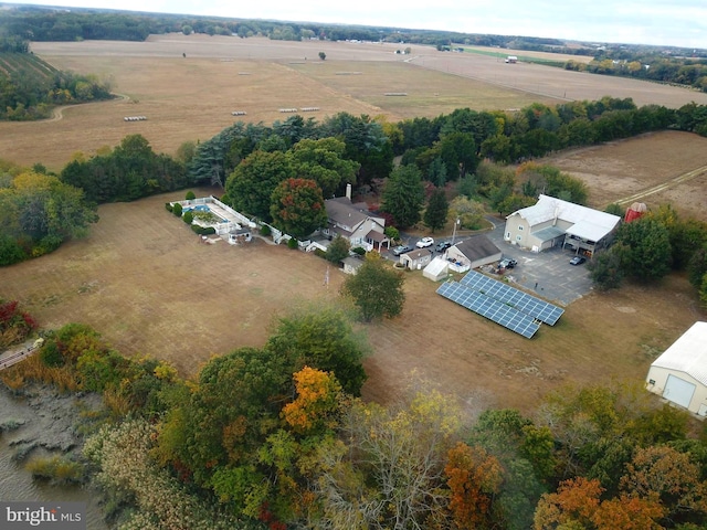 bird's eye view featuring a rural view