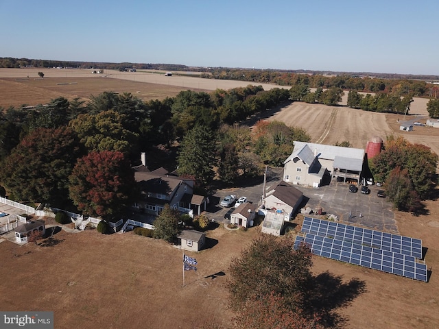 drone / aerial view with a rural view