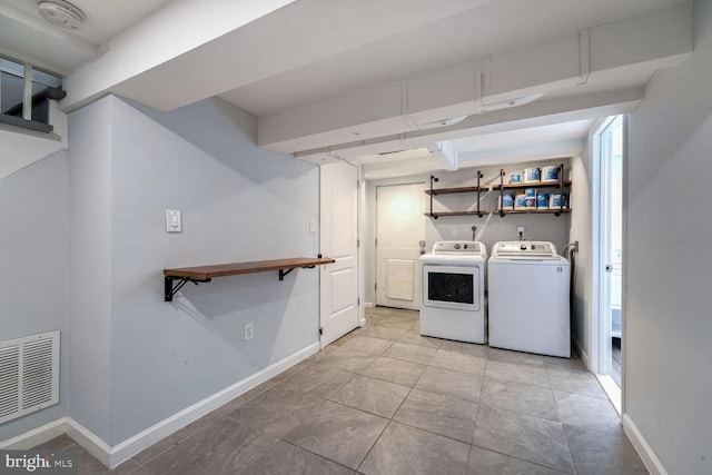 laundry area featuring separate washer and dryer