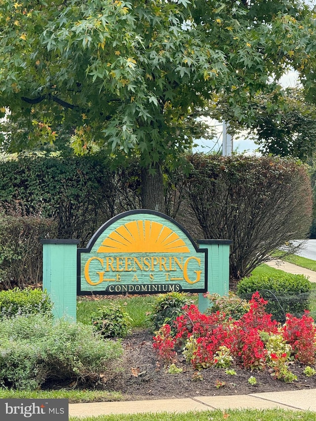 view of community sign