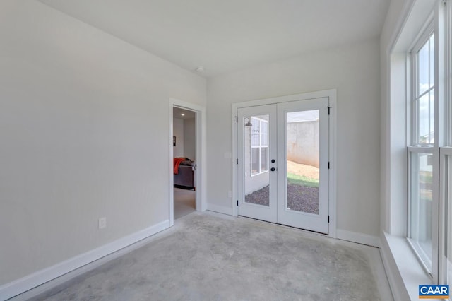 empty room with french doors