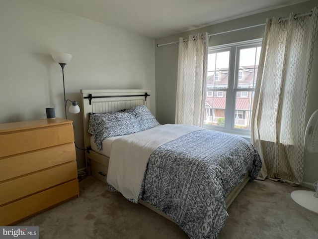 bedroom featuring carpet