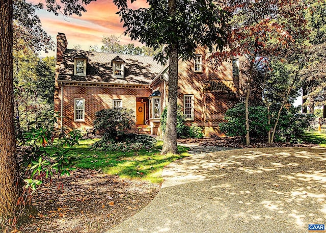 view of tudor home