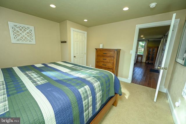 view of carpeted bedroom