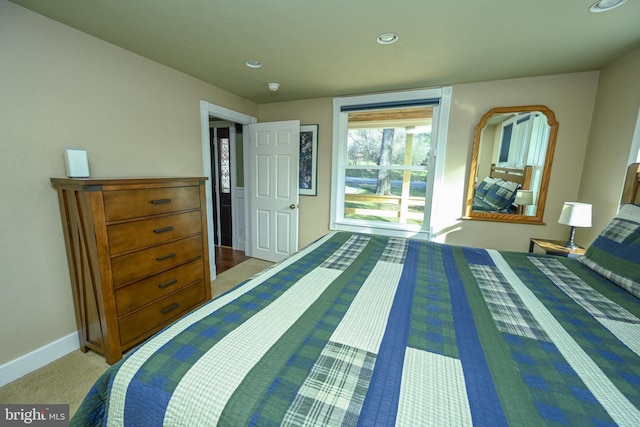 view of carpeted bedroom